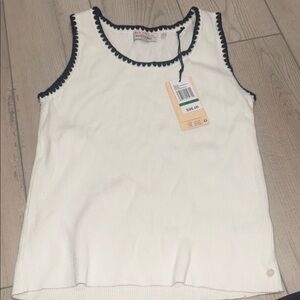 Scotch & Soda Ivory Tank with Navy Trim